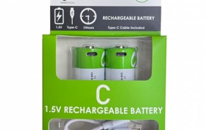 Аккумуляторы LR14, типоразмер С, 1,5 В, перезаряжаемые через USB Type-C