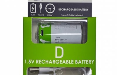 Аккумуляторы LR20, типоразмер D, 1,5 В, перезаряжаемые через USB Type-C